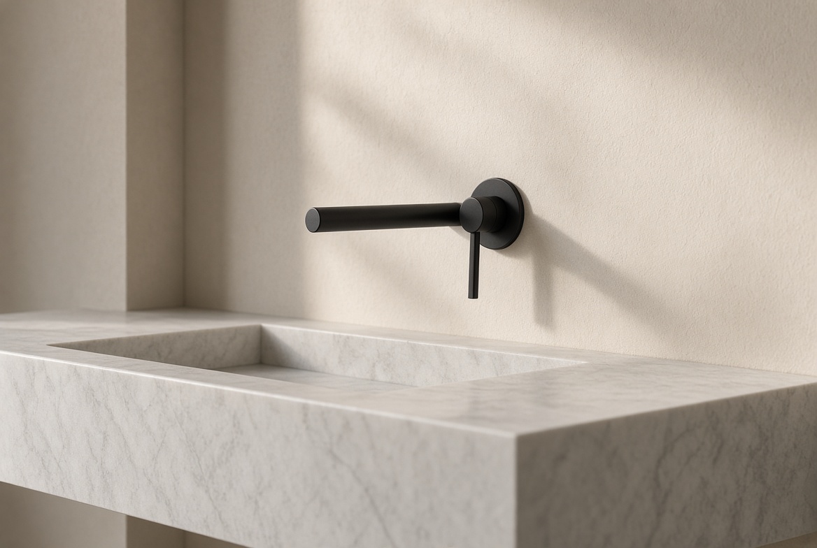Dettaglio lavabo in marmo